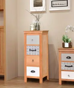 vidaXL Drawer Cabinet 35x35x90 cm Solid Wood