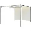vidaXL Pergola with Adjustable Roof Cream White Steel 3×3 m