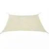 vidaXL Sunshade Sail HDPE Square 3.6×3.6 m Cream