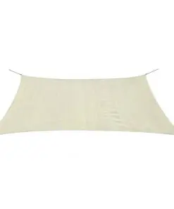 vidaXL Sunshade Sail HDPE Rectangular 2×4 m Cream