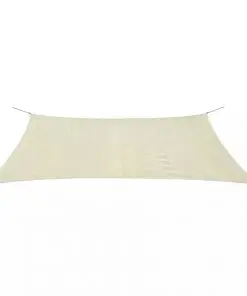 vidaXL Sunshade Sail HDPE Rectangular 4×6 m Cream