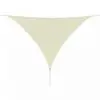 vidaXL Sunshade Sail HDPE Triangular 3.6×3.6×3.6 m Cream