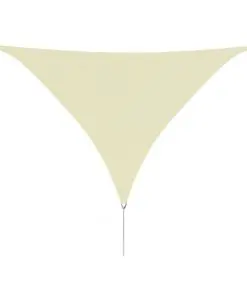 vidaXL Sunshade Sail Oxford Fabric Triangular 5x5x5 m Cream