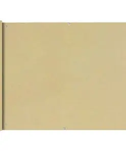 vidaXL Balcony Screen Oxford Fabric 90×400 cm Beige