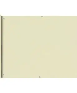 vidaXL Balcony Screen Oxford Fabric 75×400 cm Cream
