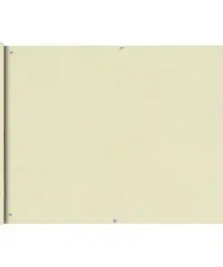 vidaXL Balcony Screen Oxford Fabric 75×600 cm Cream