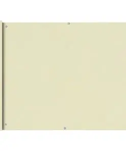 vidaXL Balcony Screen Oxford Fabric 90×400 cm Cream