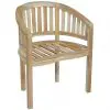 vidaXL Banana Chair Solid Teak Wood