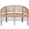 vidaXL Banana Bench 120 cm Teak
