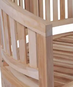 vidaXL Banana Bench 120 cm Teak