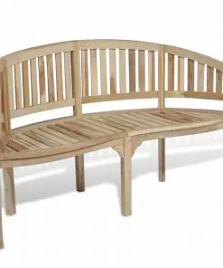 vidaXL Banana Bench 151 cm Teak