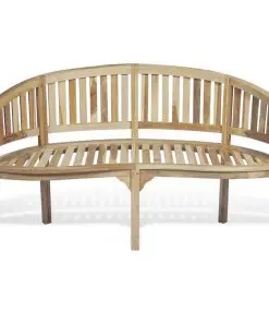 vidaXL Banana Bench 151 cm Teak