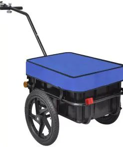 vidaXL Bike Cargo Trailer/Hand Wagon Blue 70 L