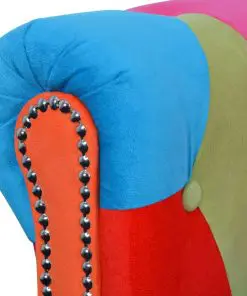 vidaXL Chesterfield Sofa 3-Seater Fabric