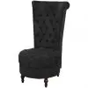 vidaXL High Back Sofa Chair Black Fabric
