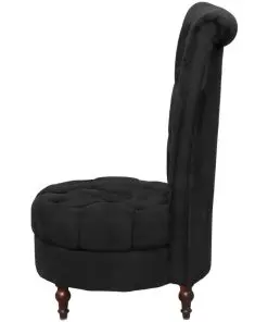 vidaXL High Back Sofa Chair Black Fabric