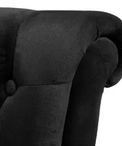 vidaXL High Back Sofa Chair Black Fabric