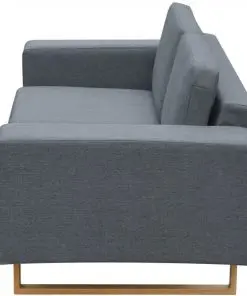 vidaXL 2-Seater Sofa Fabric Light Grey