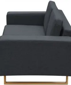 vidaXL 2-Seater Sofa Fabric Dark Grey