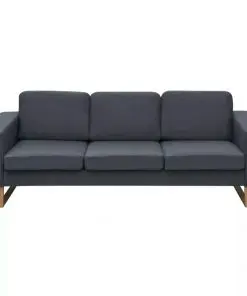 vidaXL 3-Seater Sofa Fabric Dark Grey