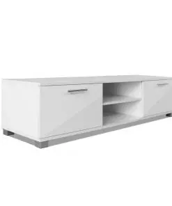 vidaXL TV Cabinet High-Gloss White 120×40.3×34.7 cm