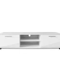 vidaXL TV Cabinet High-Gloss White 120×40.3×34.7 cm
