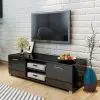 vidaXL TV Cabinet High-Gloss Black 120×40.3×34.7 cm