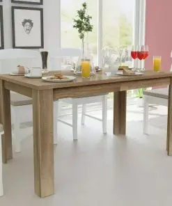 vidaXL Dining Table 140x80x75 cm Oak