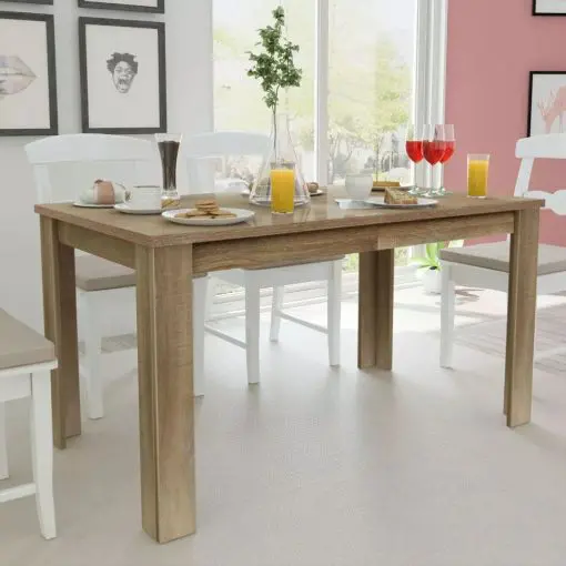 vidaXL Dining Table 140x80x75 cm Oak