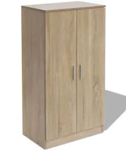 vidaXL Shoe Cabinet 7 Shelves Oak