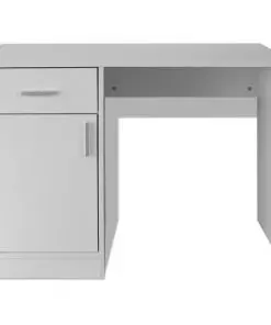 vidaXL Desk with Drawer and Cabinet White 100x40x73 cm