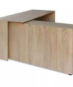 vidaXL Corner Desk 4 Shelves Oak