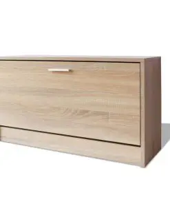 vidaXL Shoe Storage Bench Oak 80x24x45 cm