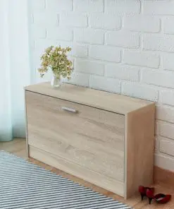 vidaXL Shoe Storage Bench Oak 80x24x45 cm