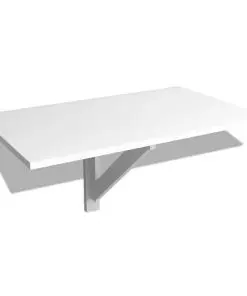 vidaXL Folding Wall Table White 100×60 cm