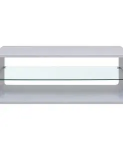 vidaXL High Gloss Coffee Table White