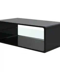 vidaXL High Gloss Coffee Table Black