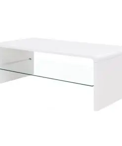vidaXL High Gloss Coffee Table White