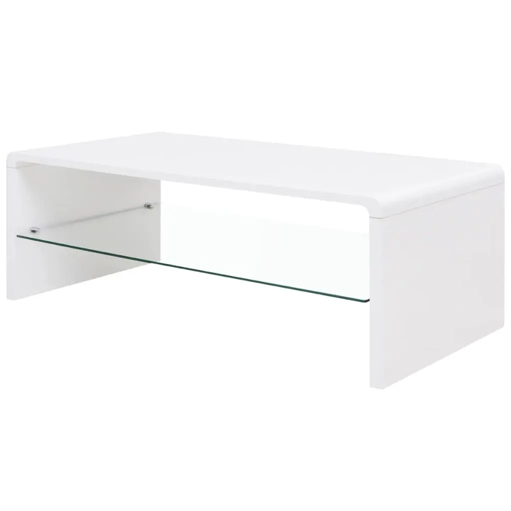 vidaXL High Gloss Coffee Table White