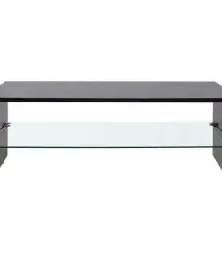 vidaXL High Gloss Coffee Table Black