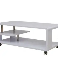 vidaXL High Gloss Coffee Table White
