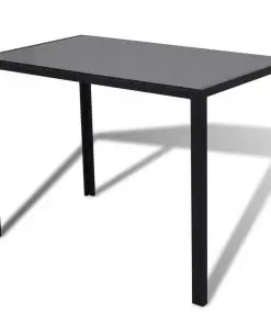vidaXL Five Piece Dining Table Set Black