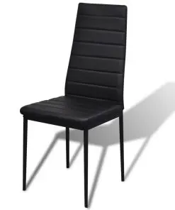 vidaXL Five Piece Dining Table Set Black