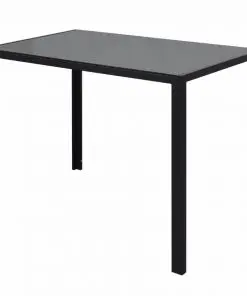 vidaXL Seven Piece Dining Table Set Black