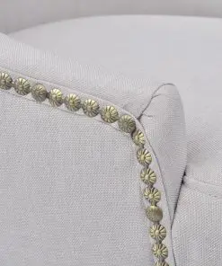 vidaXL Dining Chairs 4 pcs Cream Fabric