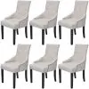 vidaXL Dining Chairs 6 pcs Cream Fabric