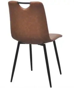 vidaXL Dining Chairs 4 pcs Light Brown Faux Leather