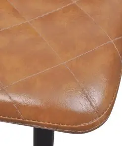 vidaXL Dining Chairs 4 pcs Light Brown Faux Leather
