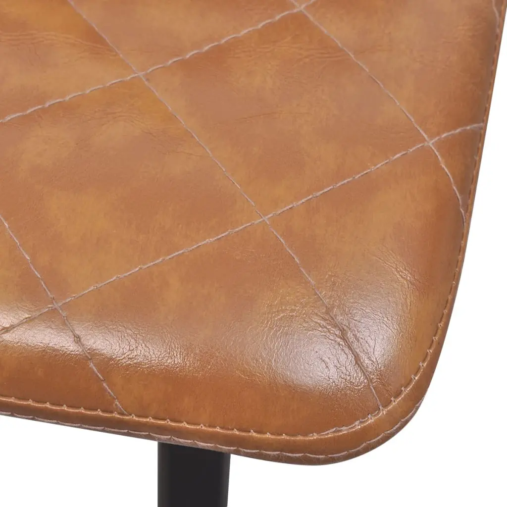 vidaXL Dining Chairs 4 pcs Light Brown Faux Leather