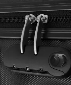 vidaXL Three Piece Hardcase Trolley Set Black